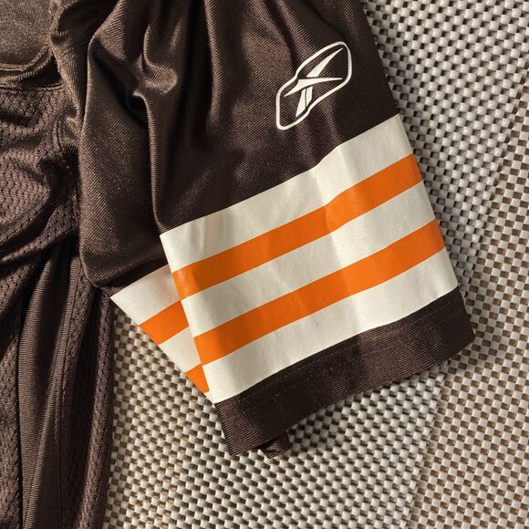 Cleveland Browns Jersey Mens Extra Large Brown Droughns #34 Reebok NFL Vntg - Picture 6 of 12